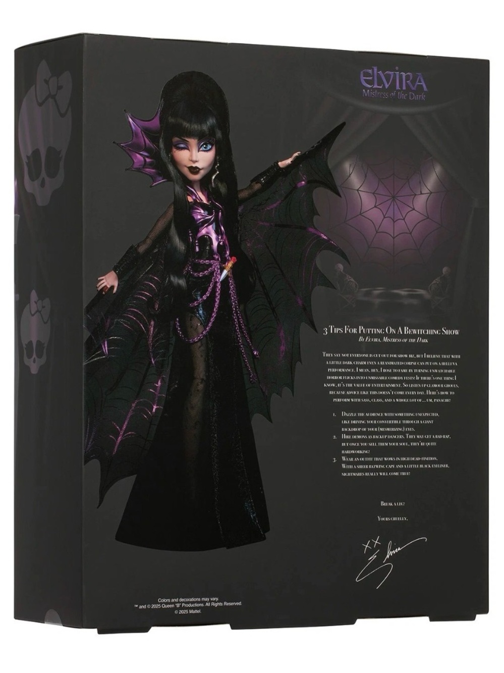 Monster High Elvira Mistress of the Dark Doll - Black & Purple - Picture 3 of 7